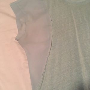 The Limited mixed material shirt